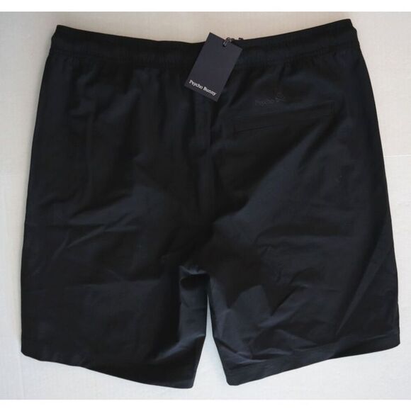 Psycho Bunny Men's Sz M Black Cabrini Commuter Drawstring Shorts - Picture 2 of 13
